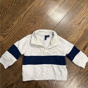 Janie and Jack Cream and Navy Kids Pullover